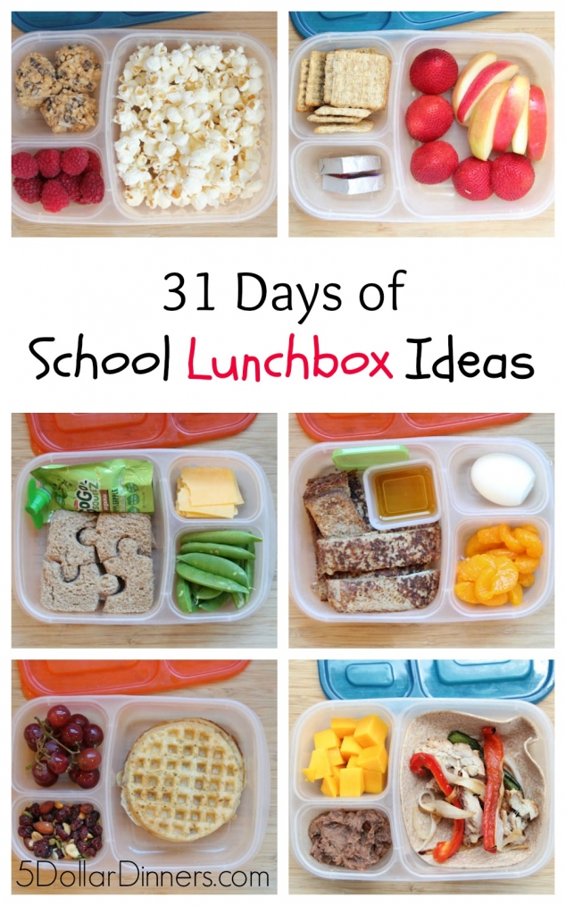 31 Days of School Lunches