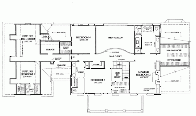 5 Bedroom Colonial House Plan - Image 3
