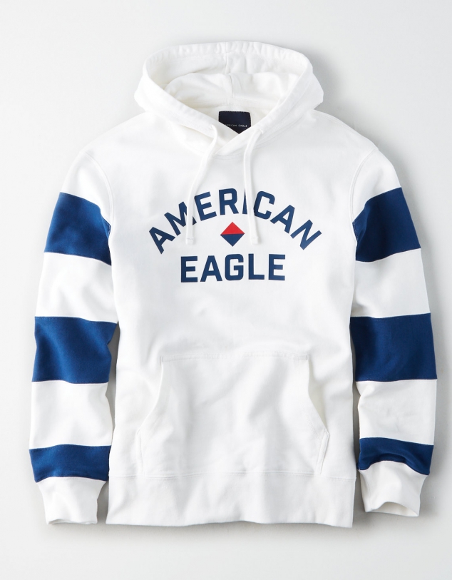 AE Color Block Fleece Pullover Hoodie - Image 3