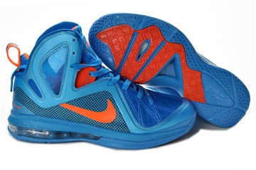 Air Max Lebron 9 Elite China Blue Flame/Orange Basketball Shoes Men
