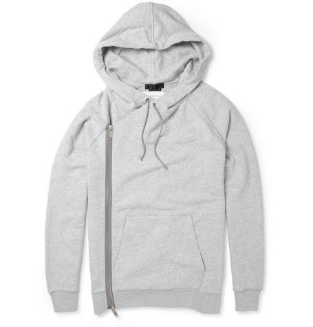 Alexander McQueen Aysmmetric Loopback Cotton Hoodie