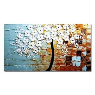 Amazing White Flowers Oil Painting Free Shipping