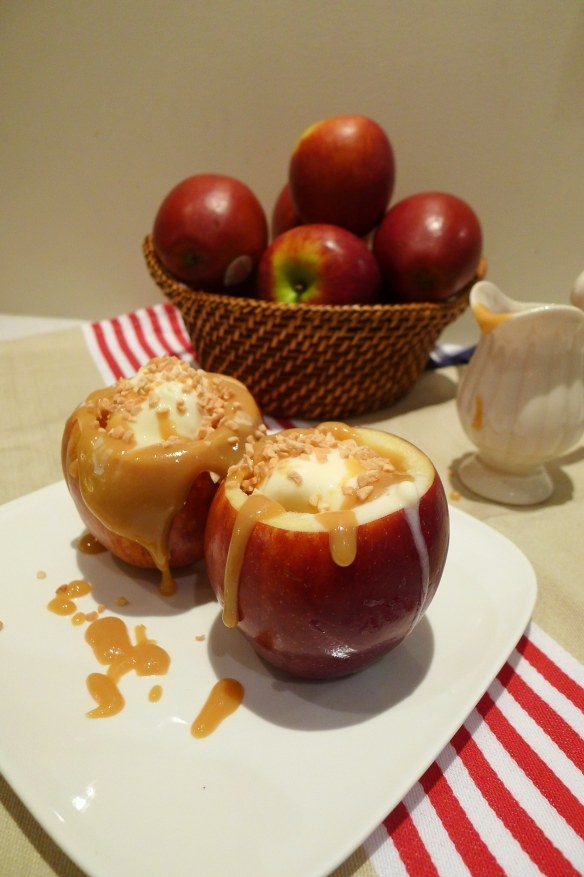 Apple Ice Cream with Brandy Caramel