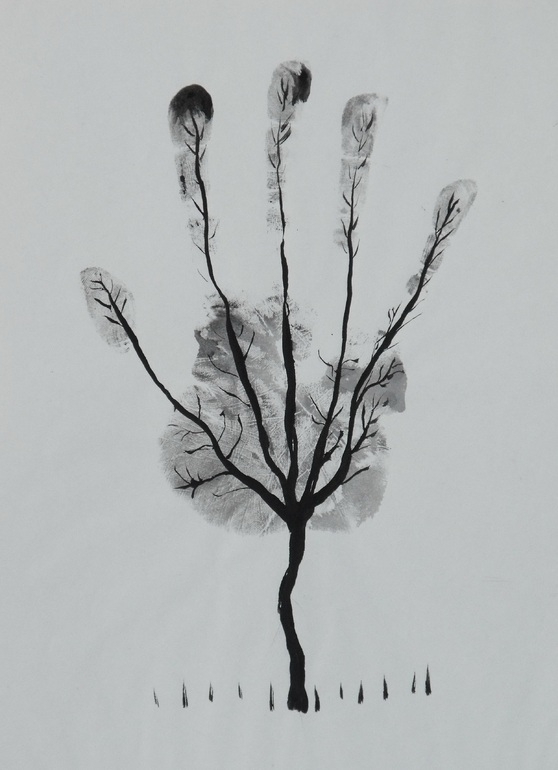 Artistic hand trees for all seasons