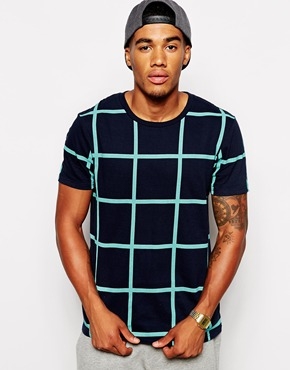 ASOS T-Shirt With All Over Check Print - FaveThing.com