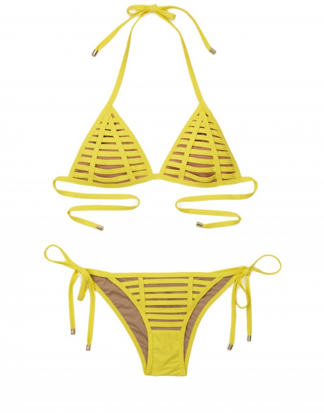 Beach Bunny Hard Summer Two Piece Bikini in Yellow - Image 2