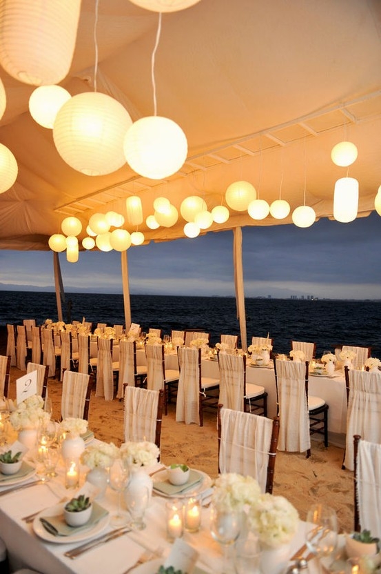 Beach wedding reception ideas