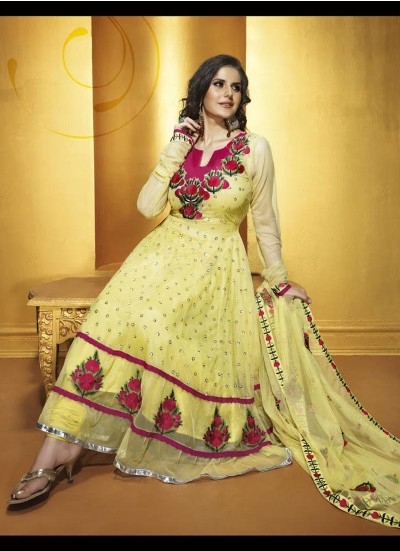 Beautiful Yoke Embroidered Anarkali Salwar Kameez