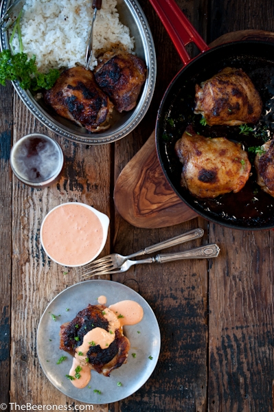 Beer Brined Paprika Chicken with Roasted Red Pepper Cream Sauce - Image 2