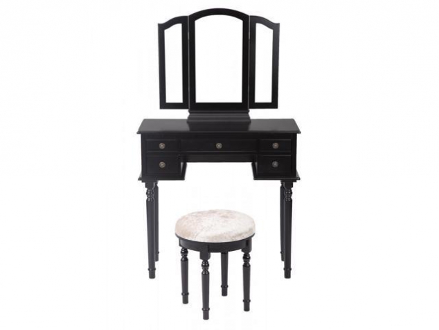 Black Makeup Vanity Table Set - Image 2