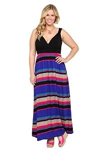 Black & Multicolor Maxi Dress