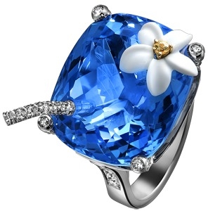 Blue Hawaiian Ring
