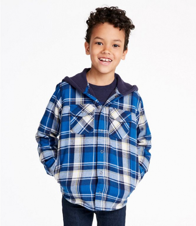 Boys' Fleece-Lined Flannel Shirt