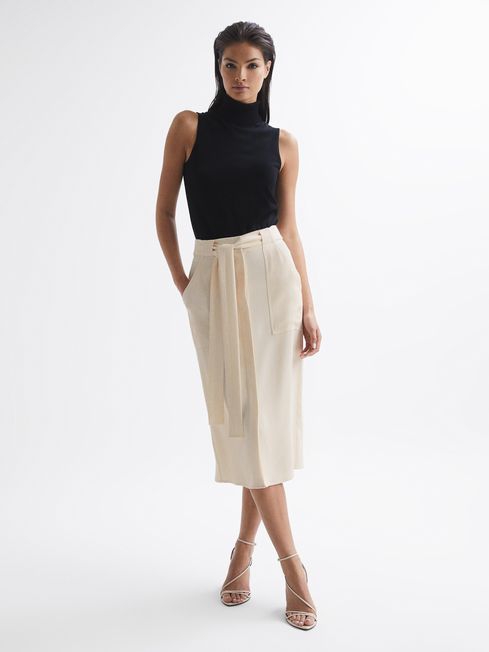 Button-up Slip Skirt