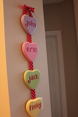 Candy Word Heart Decorations 