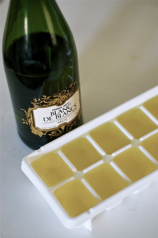 Champagne ice cubes