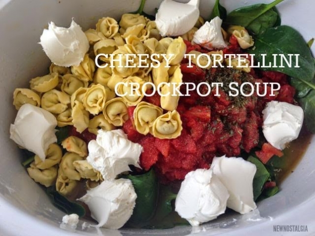 Cheesy Tortellini Crockpot Soup