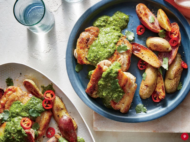 Chimichurri Chicken Thighs With Potatoes