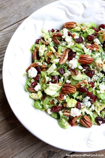 Chopped Brussels Sprouts with Dried Cranberries, Pecans & Blue Cheese - Image 2