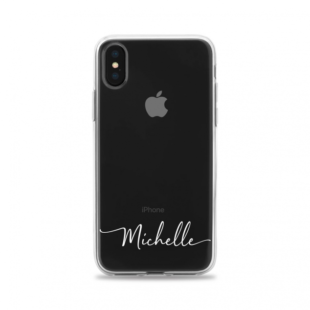 Clear iPhone XS Case with Your Custom Handwritten Name - Image 2