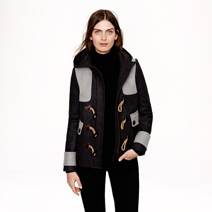 Colorblock Duffle Coat - J Crew