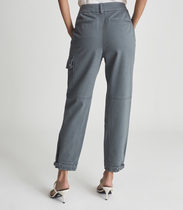 Cotton Blend Cargo Trousers - Image 3