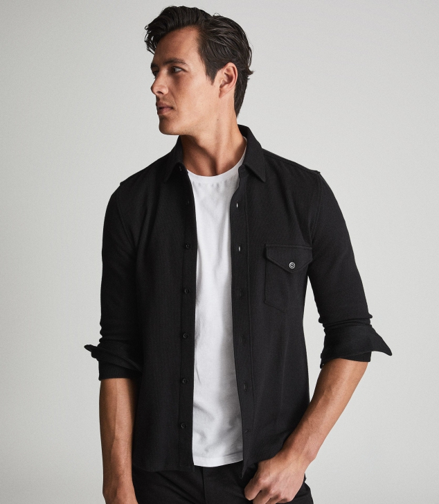 Cotton Wool Blend Overshirt