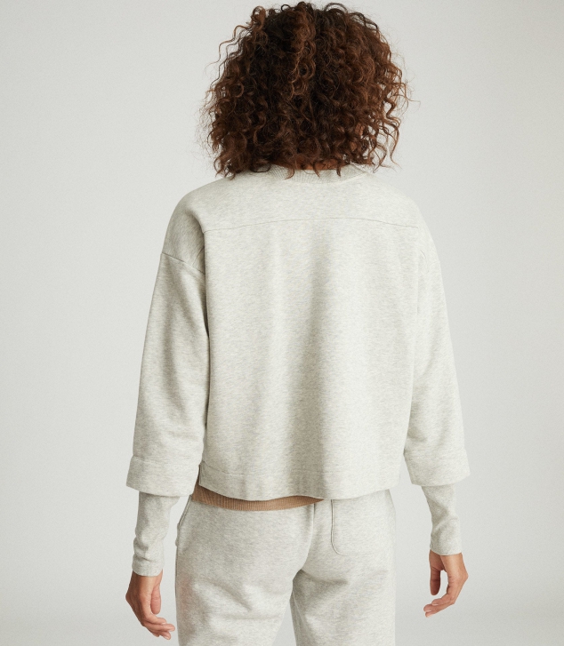 Cropped Loungewear Sweatshirt - Image 3