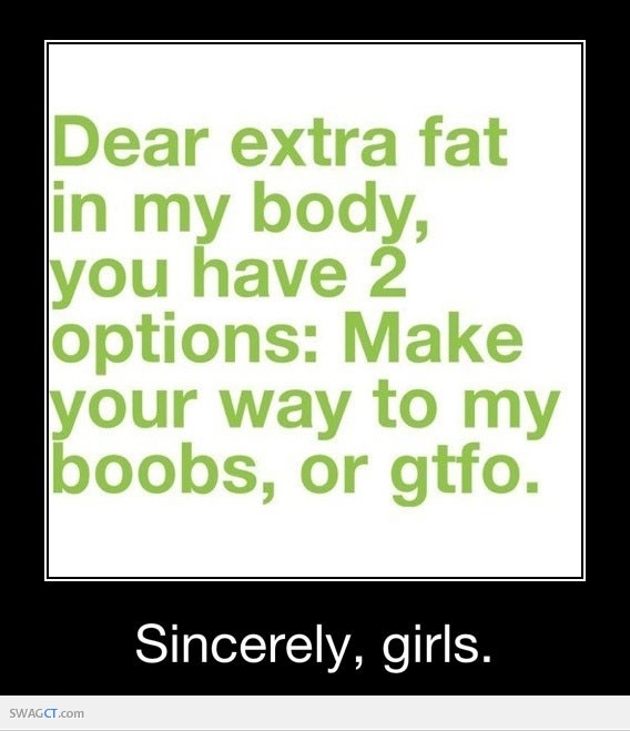 Dear extra body fat...
