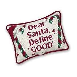 Define Good Christmas Needlepoint Pillow