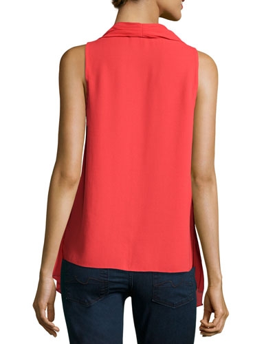 Diane von Furstenberg Sleeveless Crepe Scarf Top - Image 2