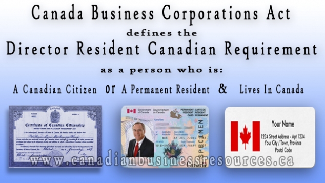 Director Resident Canadian Requirements