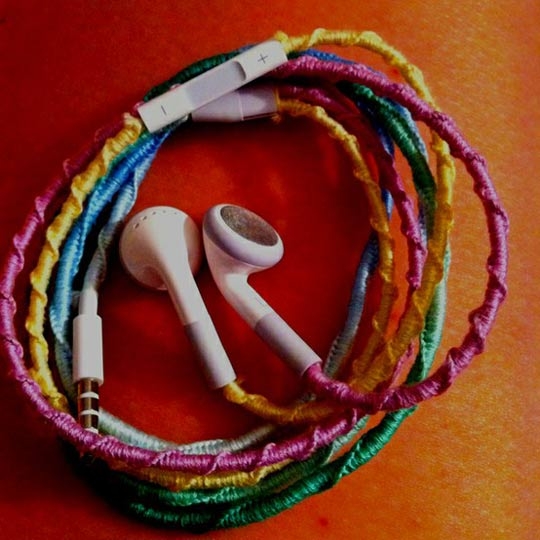 DIY headphones with embroidery
