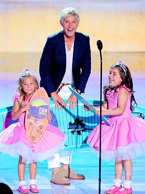 Ellen with Rosie and Sophia Grace