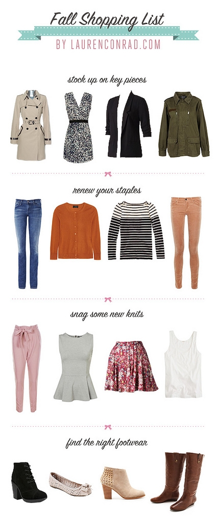 Fall Shopping List