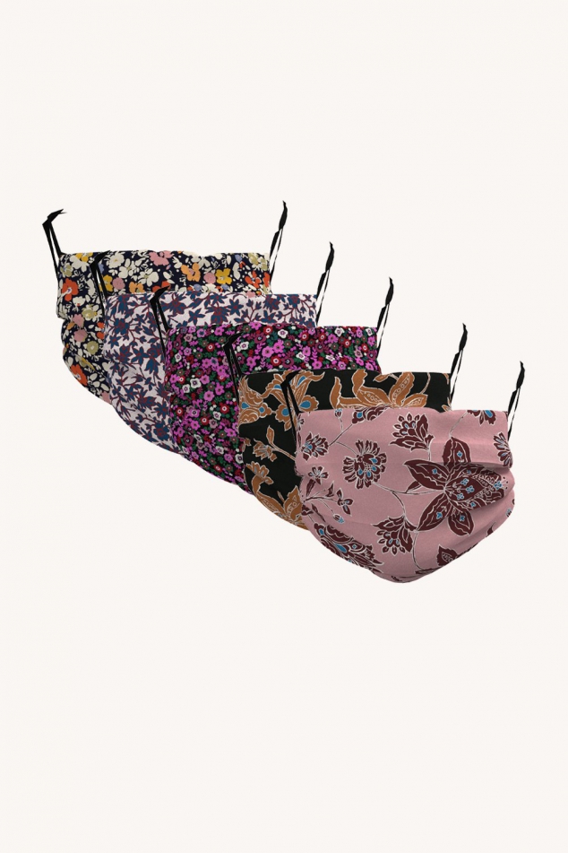 Floral Printed Masks Set