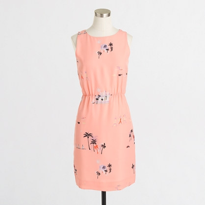 Florida pink palm tree dress from J Crew