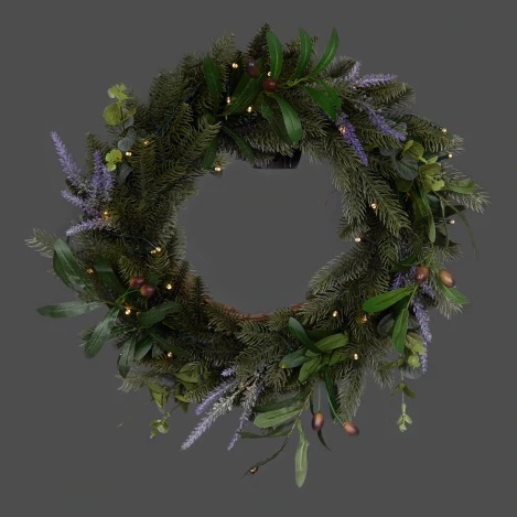 Foliage Lit Wreath - Image 3
