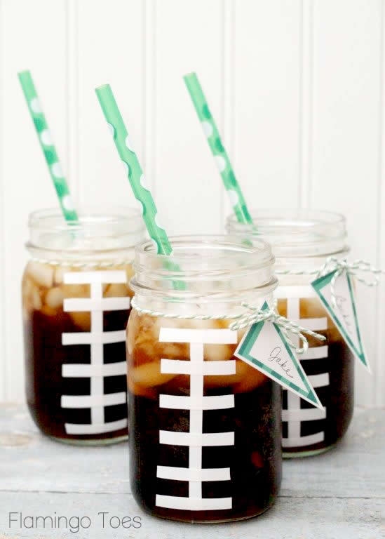 Football mason jars