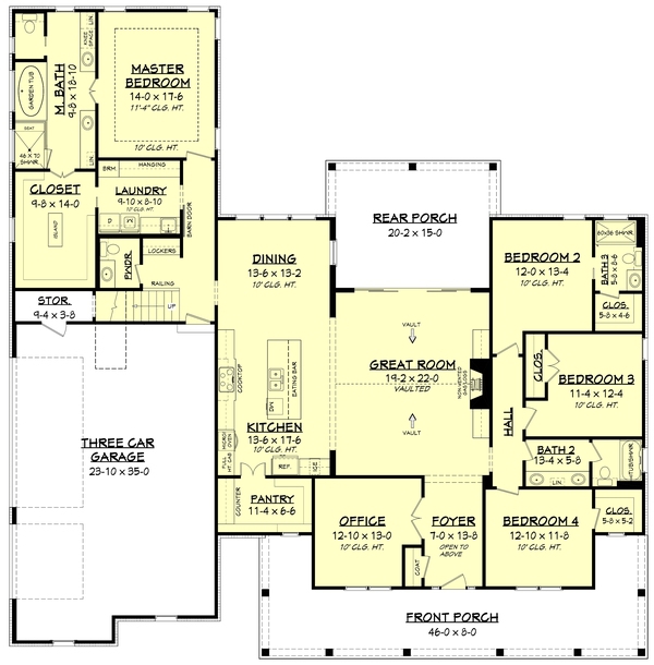 Four Bedroom Open Concept Farmhouse Plan With Wrapped Porch - Image 3