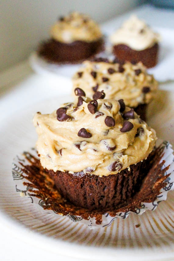 Fudge Brownie Cupcakes with Cookie Dough Frosting - Image 3