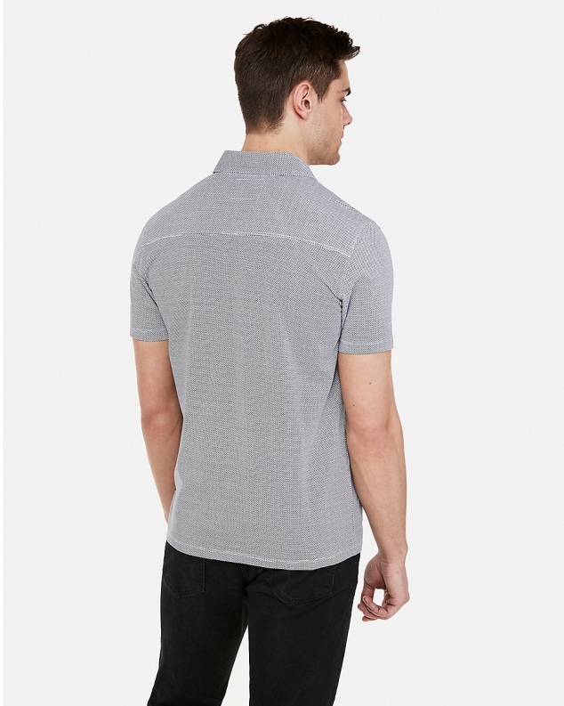 Geometric Moisture-Wicking Performance Short Sleeve Shirt - Image 2