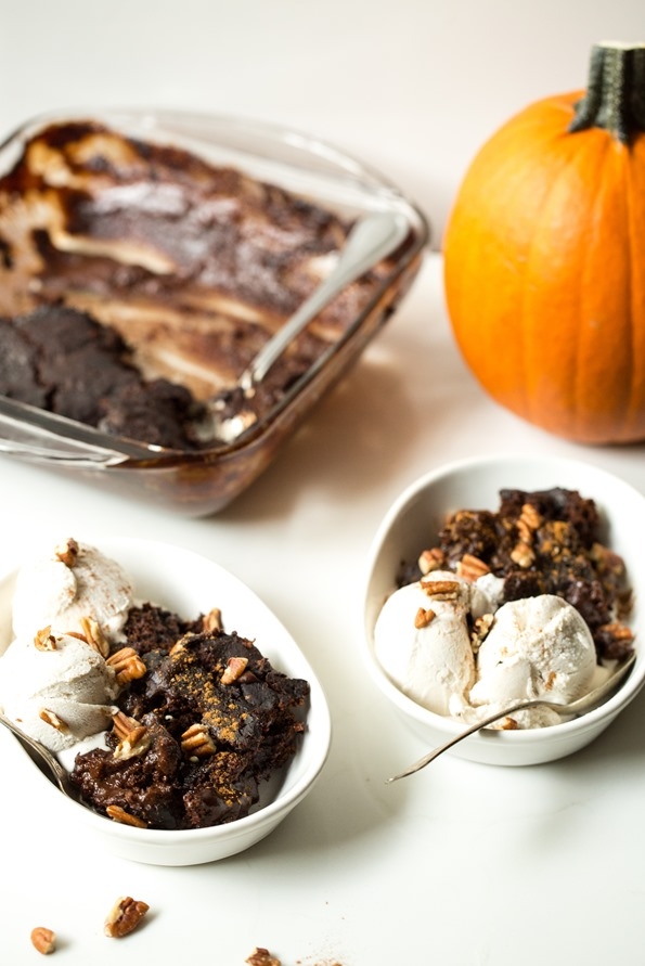 Gooey Pumpkin Spice Latte Chocolate Pudding Cake - Image 3