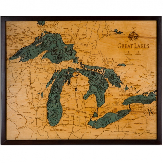 Great Lakes wood chart by Below the Boat - Image 2