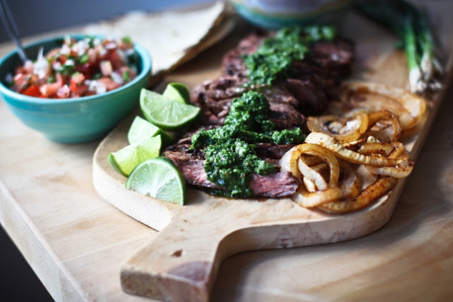 Grilled Steak Tacos with Cilantro Chimichurri Sauce - Image 2