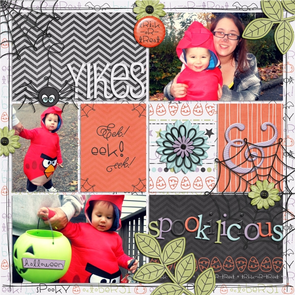 Halloween scrapbook layout