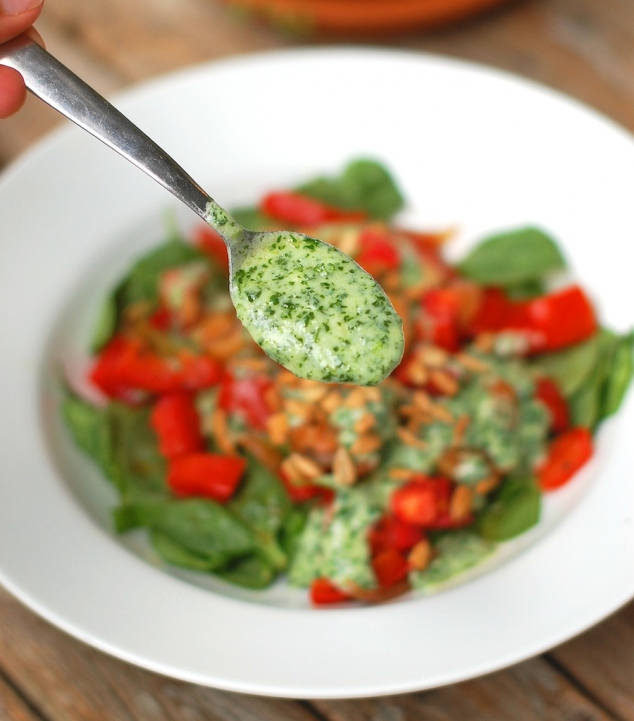 Healthy creamy cilantro dressing
