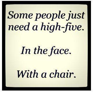 High-Five with a Chair