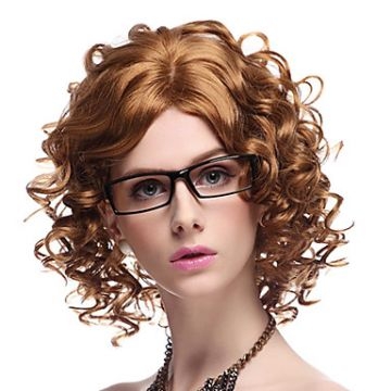 High Quality Capless Synthetic Blonde Short Curly Hair Wigs