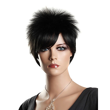 High Quality Capless Synthetic Fashion Short Black Lady's Wig Party Wigs